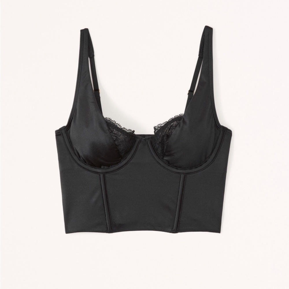 Abercrombie Black Lace Trim Bralette